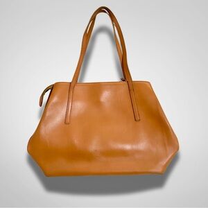 Tan Leather Tote Shoulder Bag Made in Spain